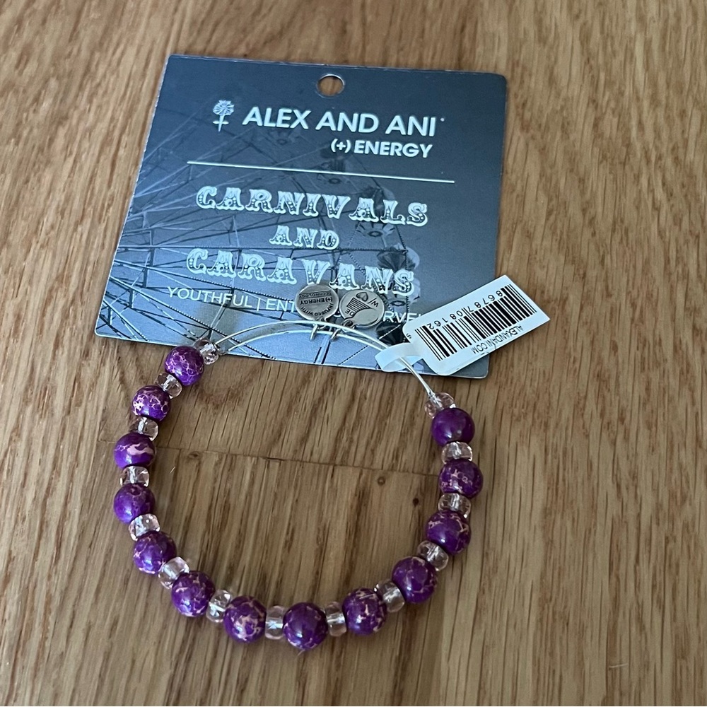Alex and Ani Carousel Grape Bracelet